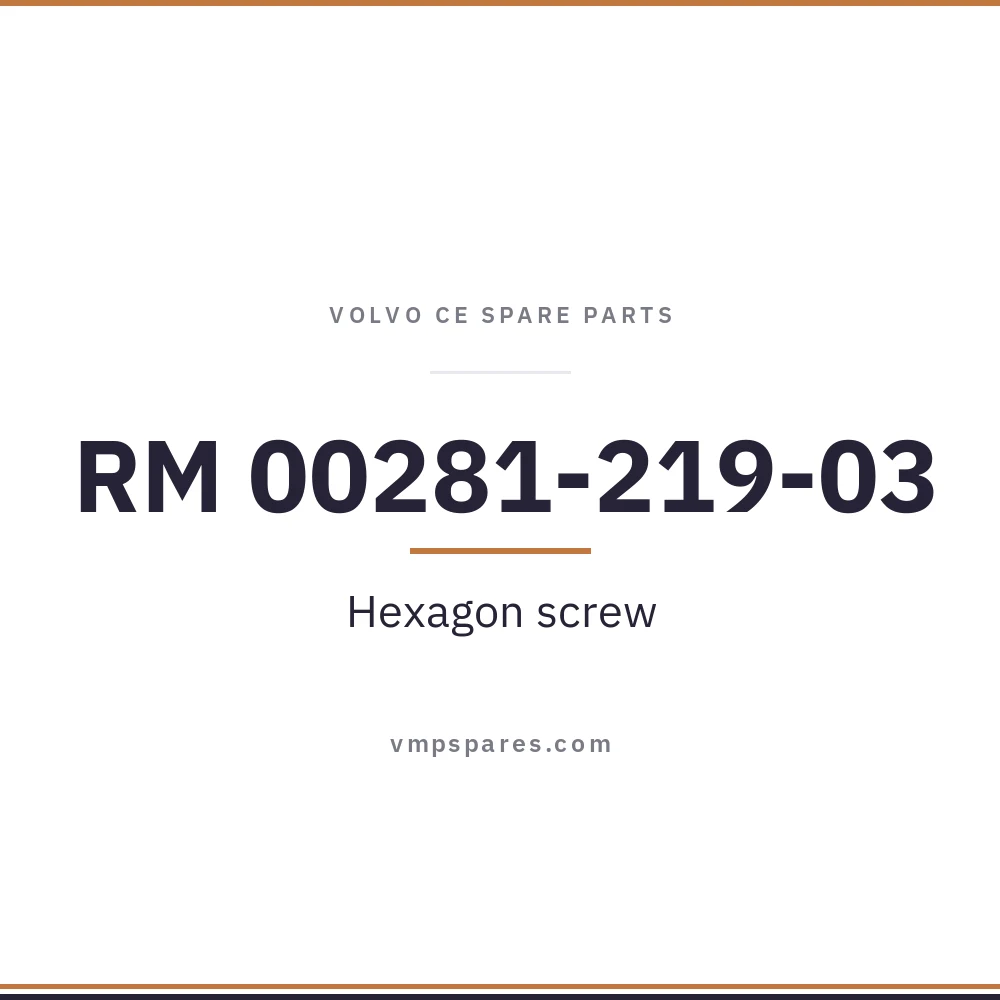 RM 00281-219-03 – Hexagon screw