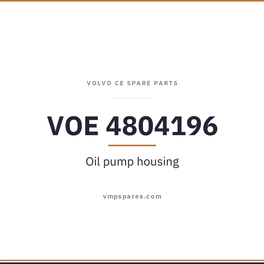 VOE 4804196 – Oil pump housing
