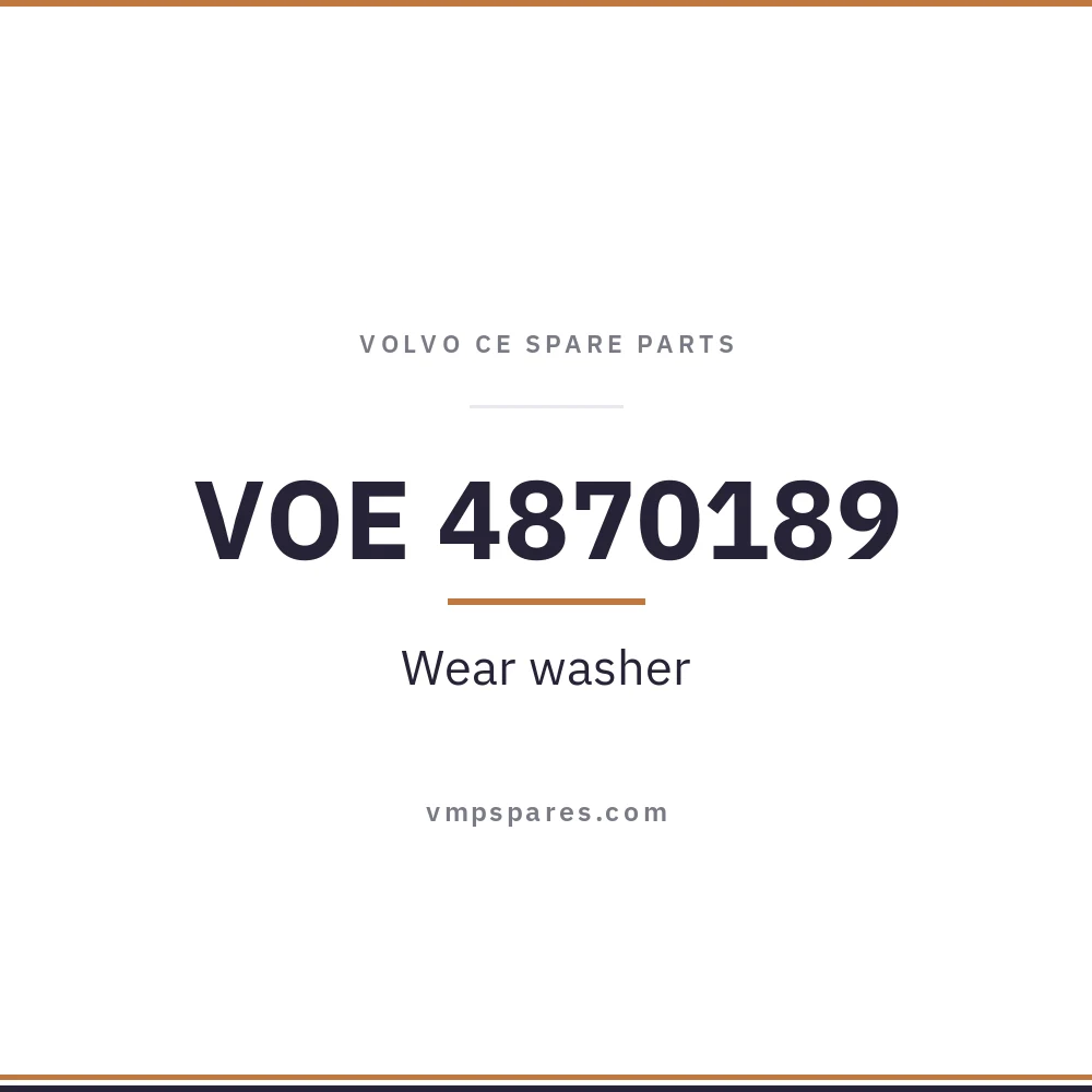 VOE 4870189 – Wear washer