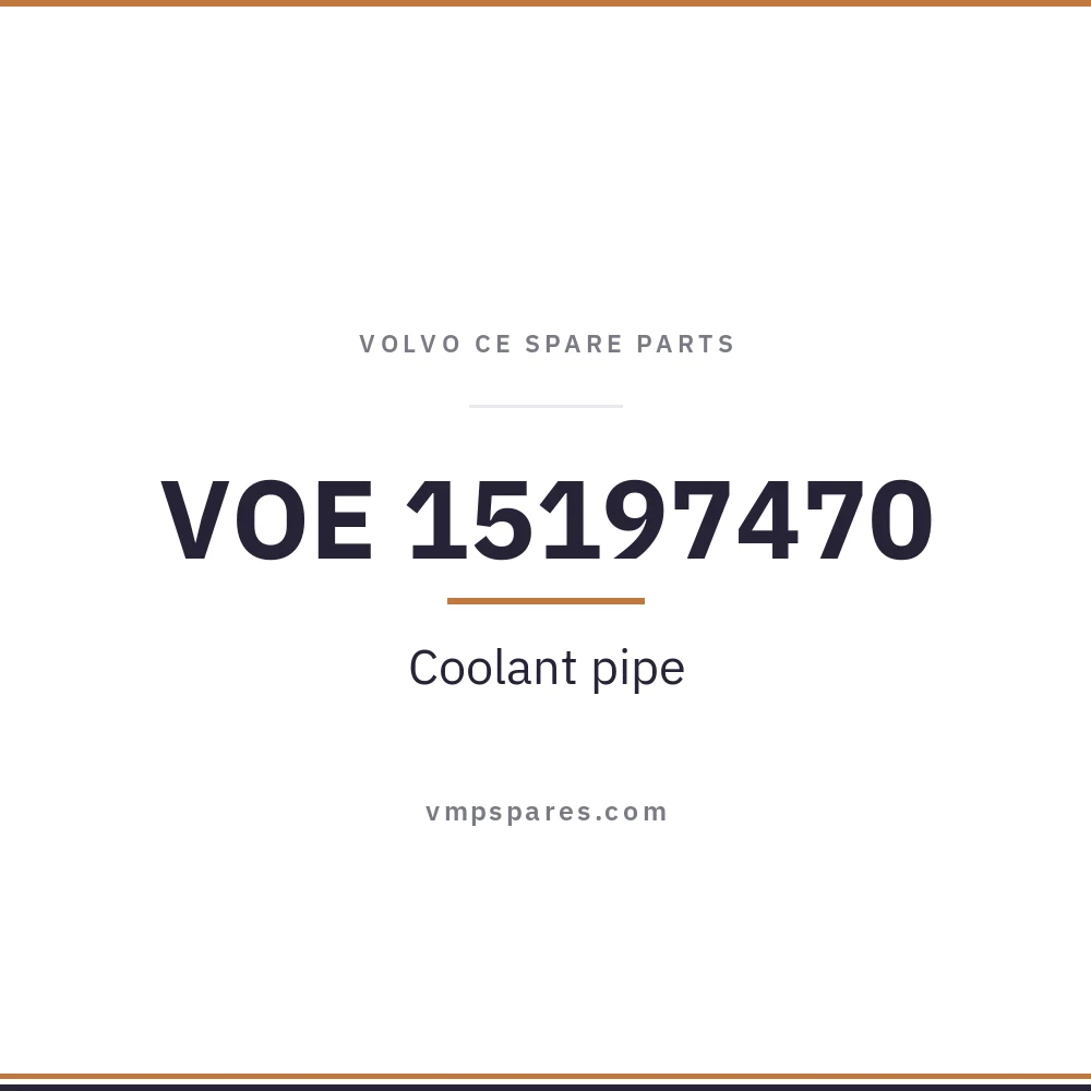 VOE 15197470 – Coolant pipe