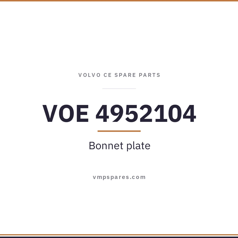 VOE 4952104 – Bonnet plate