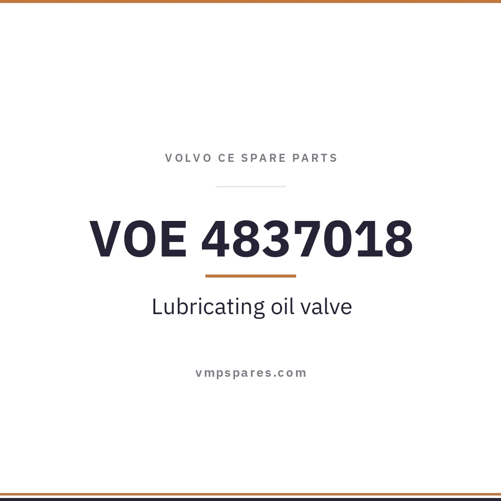 VOE 4837018 – Lubricating oil valve