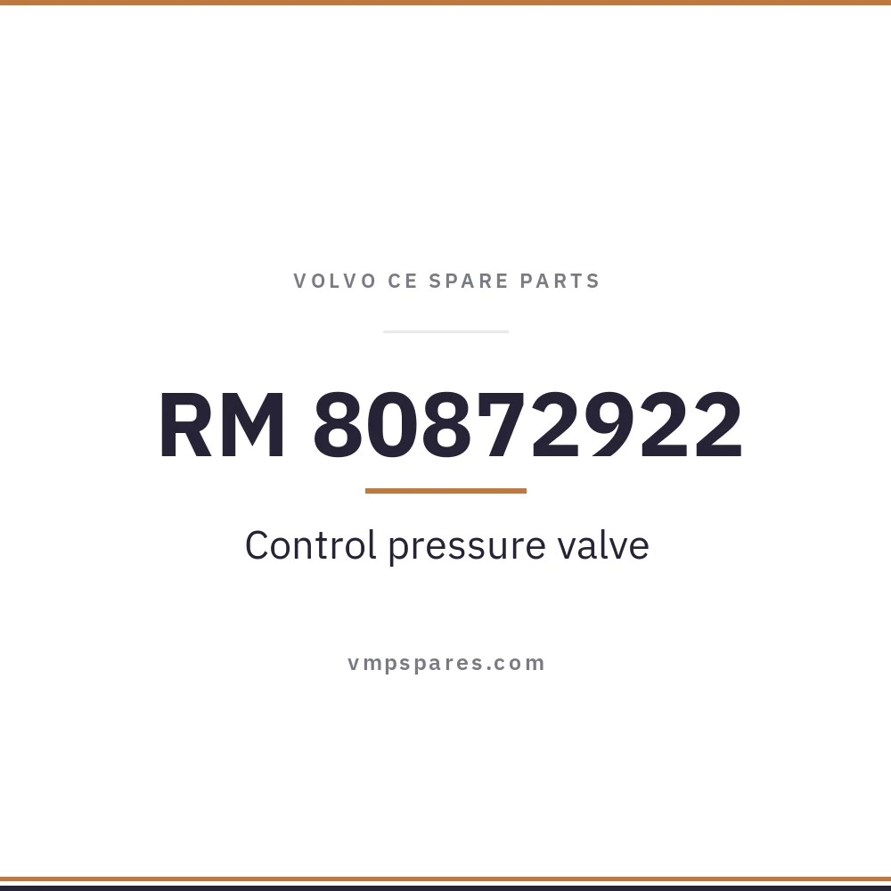 RM 80872922 – Control pressure valve