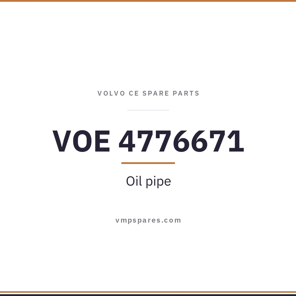 VOE 4776671 – Oil pipe