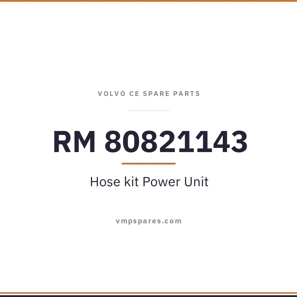 RM 80821143 – Hose kit Power Unit