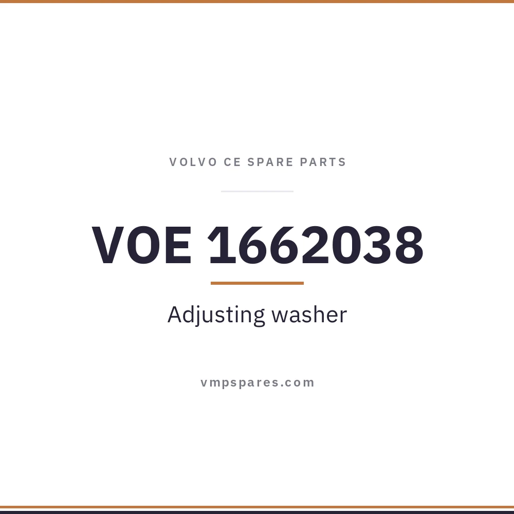 VOE 1662038 – Adjusting washer