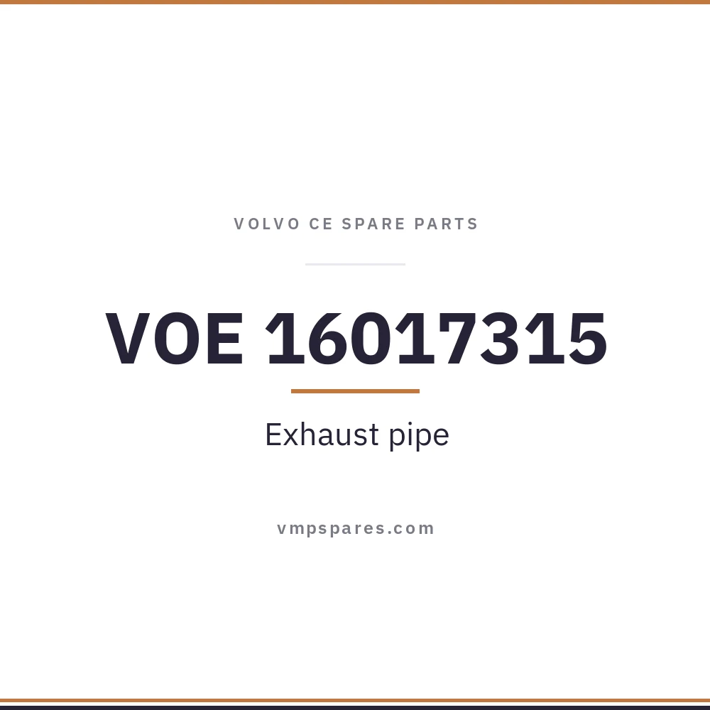 VOE 16017315 – Exhaust pipe