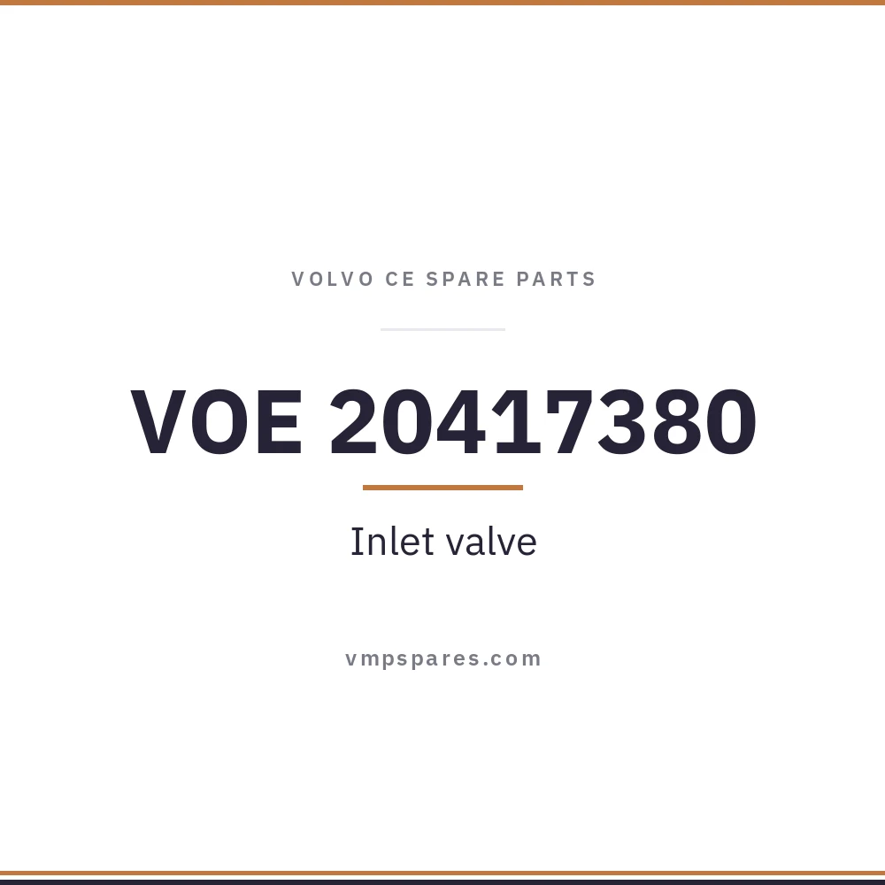 VOE 20417380 – Inlet valve