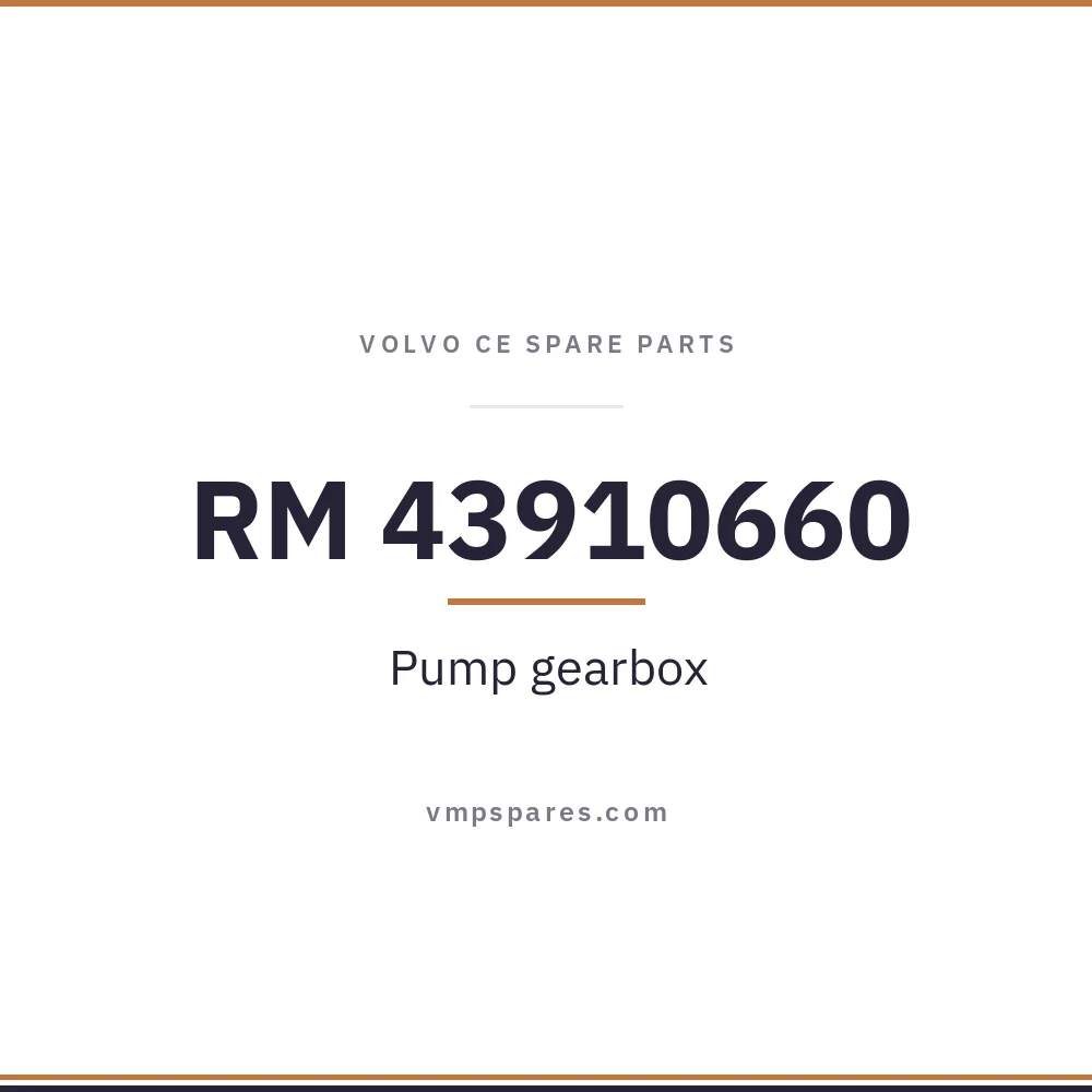 RM 43910660 – Pump gearbox