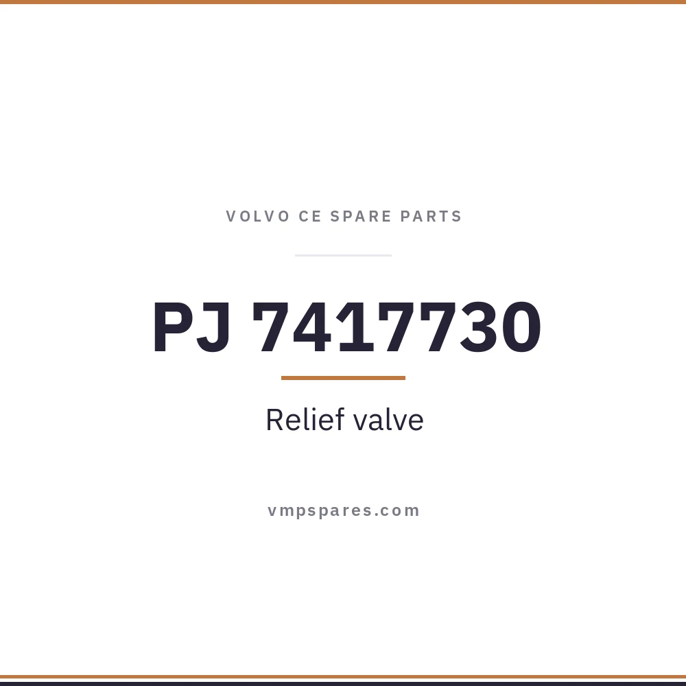 PJ 7417730 – Relief valve
