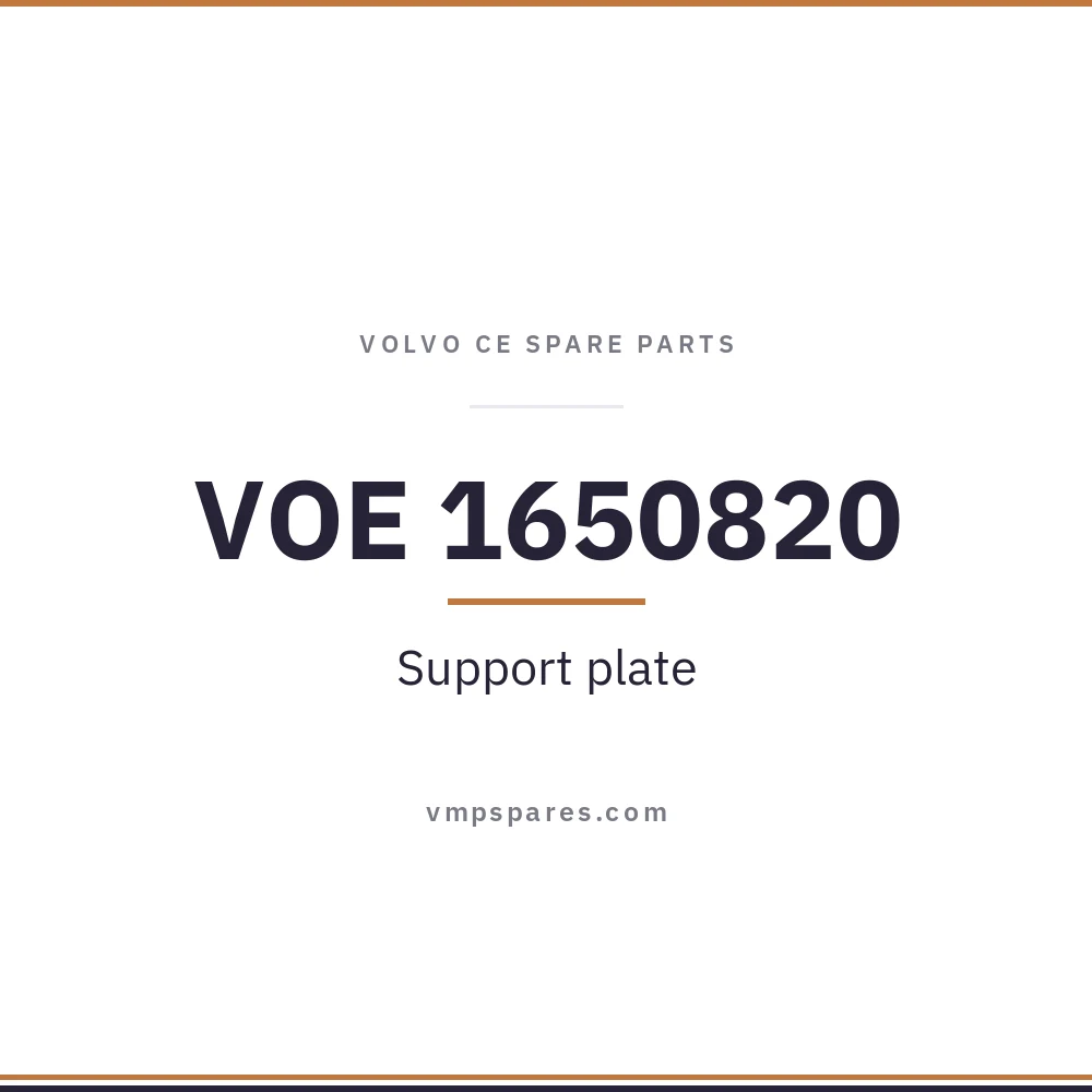 VOE 1650820 – Support plate