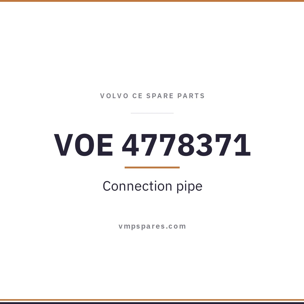 VOE 4778371 – Connection pipe