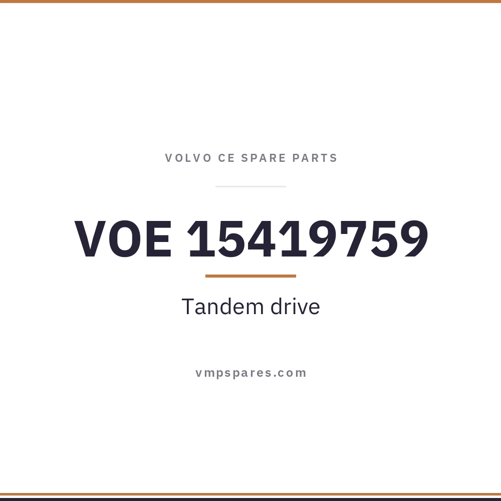 VOE 15419759 – Tandem drive