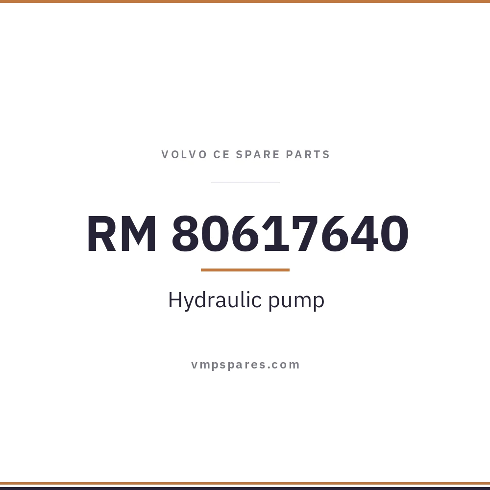 RM 80617640 – Hydraulic pump