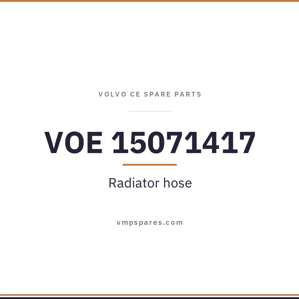 VOE 15071417 – Radiator hose