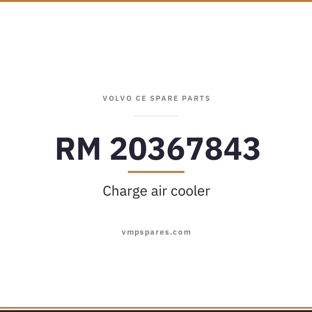 RM 20367843 – Charge air cooler