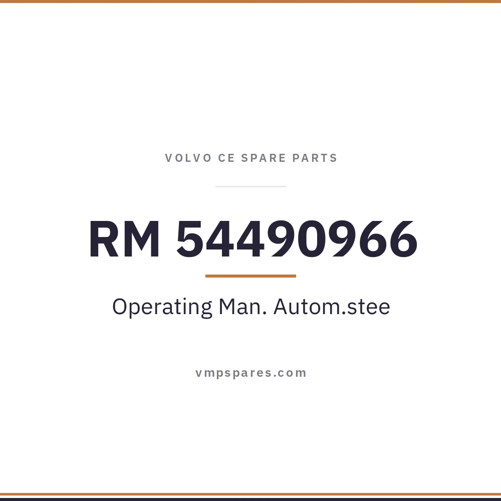RM 54490966 – Operating Man. Autom.stee