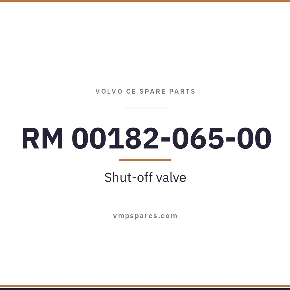 RM 00182-065-00 – Shut-off valve