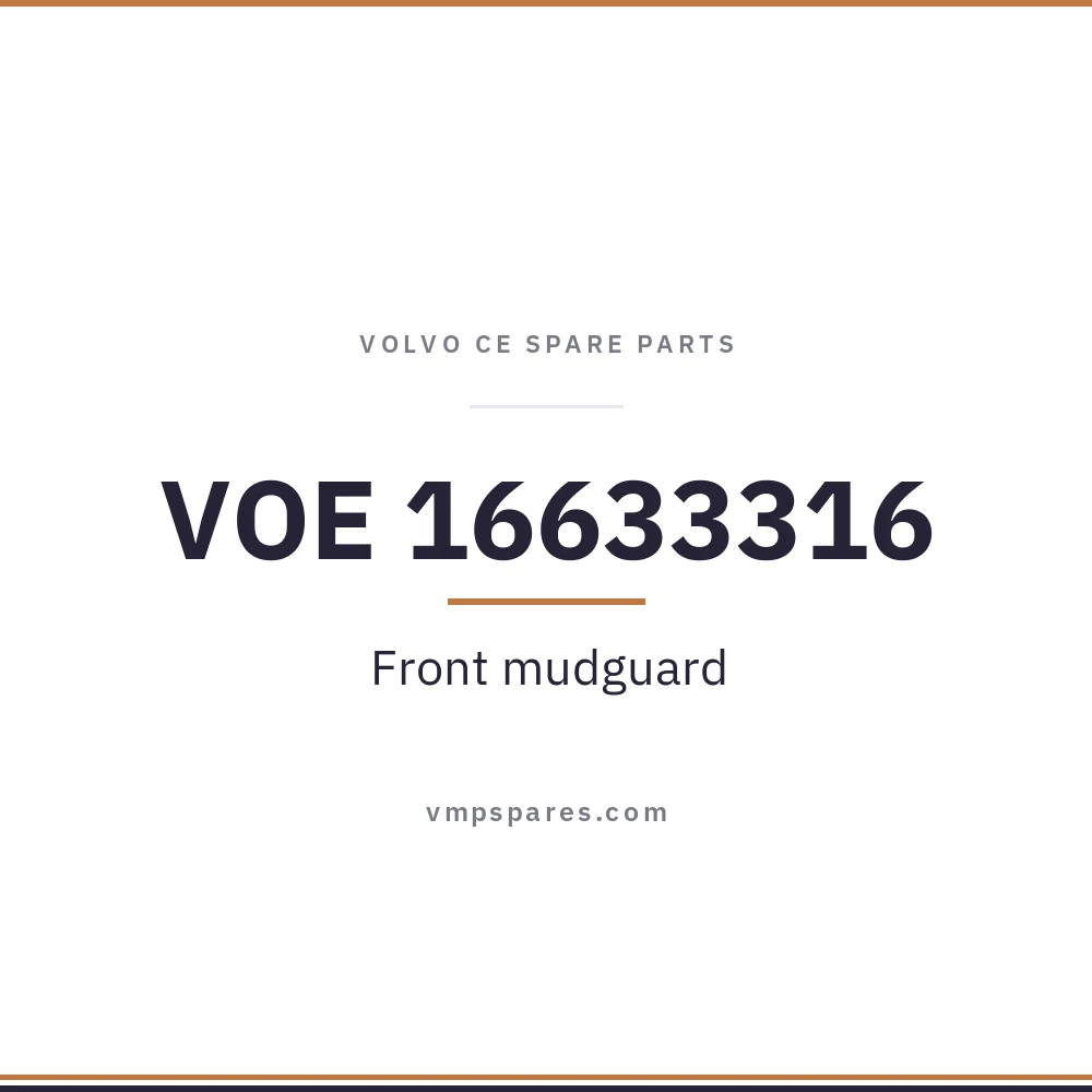 VOE 16633316 – Front mudguard