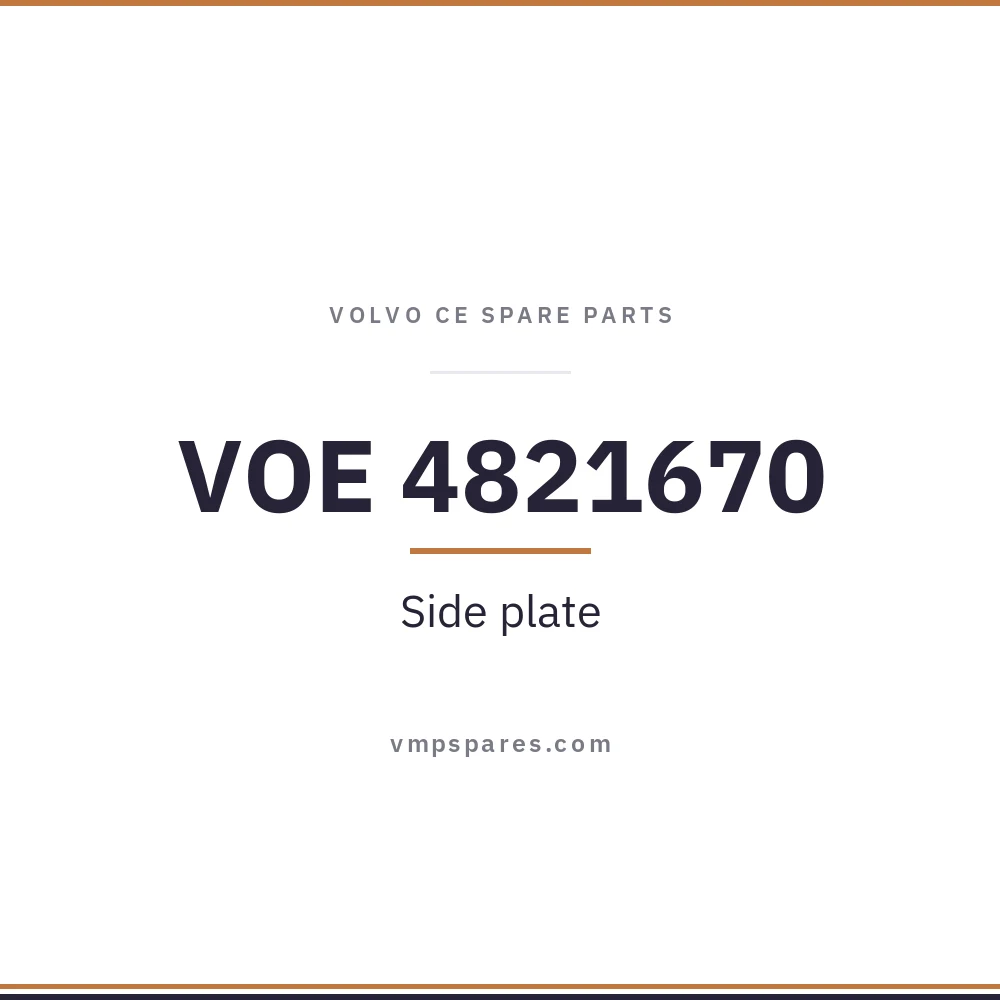 VOE 4821670 – Side plate