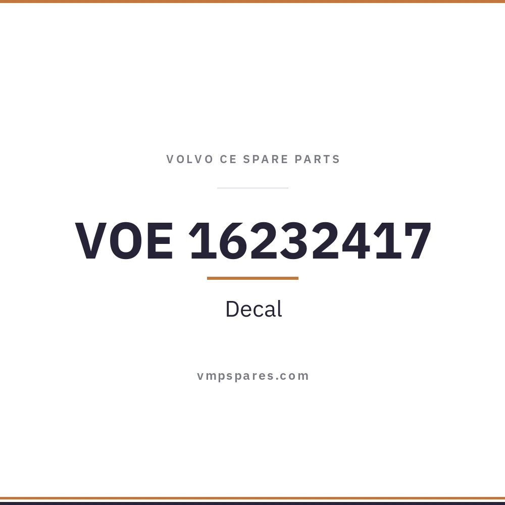 VOE 16232417 – Decal