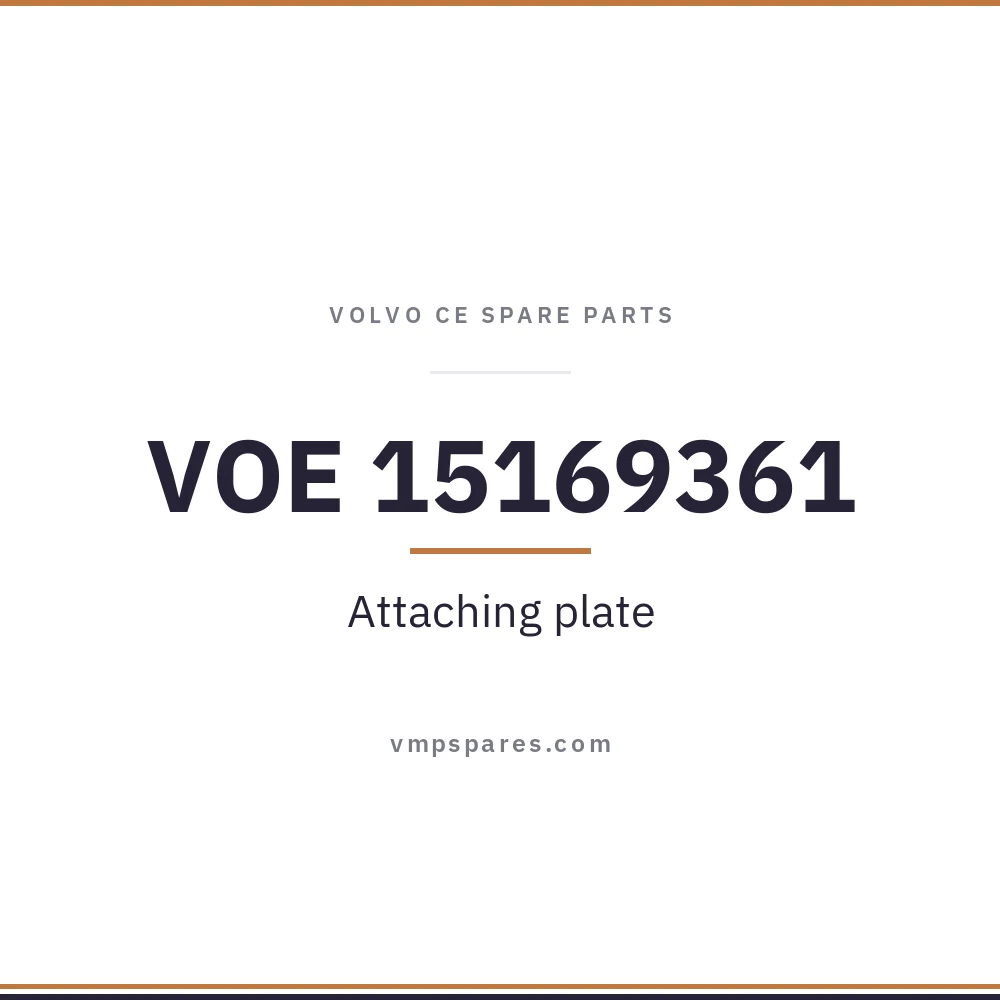 VOE 15169361 – Attaching plate