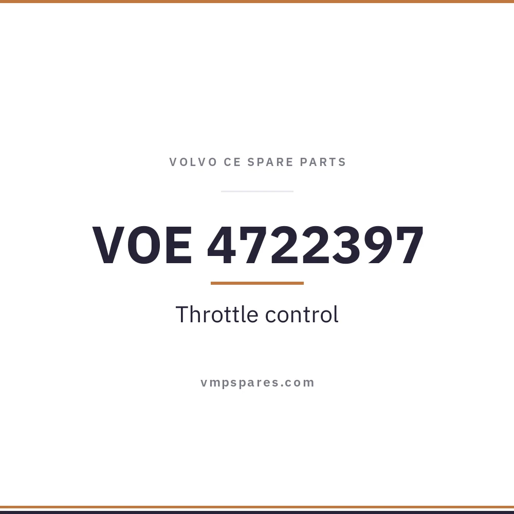 VOE 4722397 – Throttle control