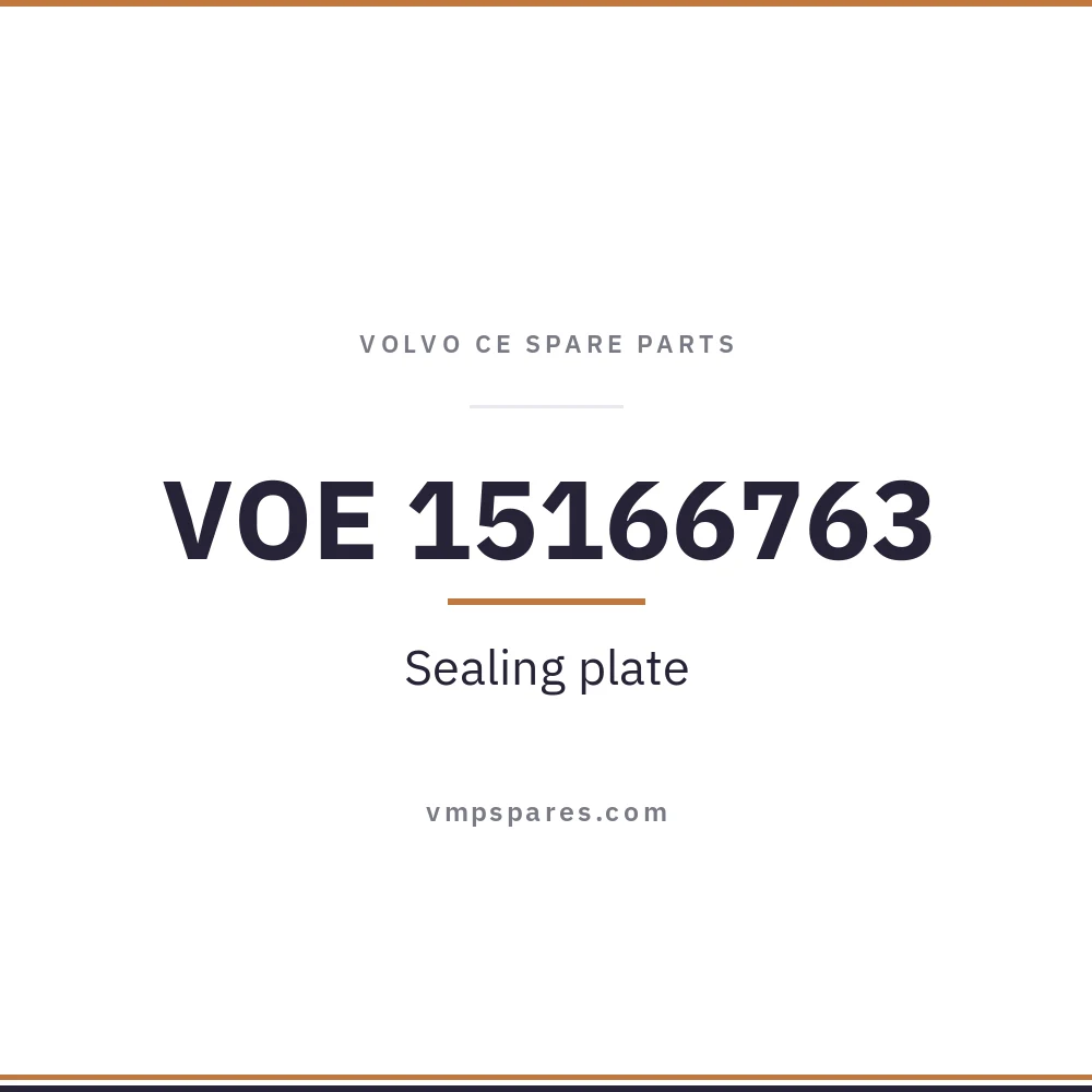 VOE 15166763 – Sealing plate