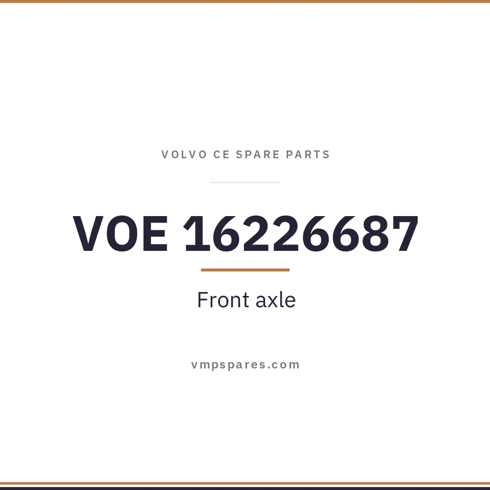 VOE 16226687 – Front axle