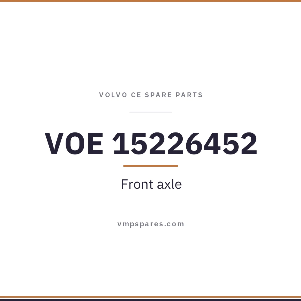 VOE 15226452 – Front axle