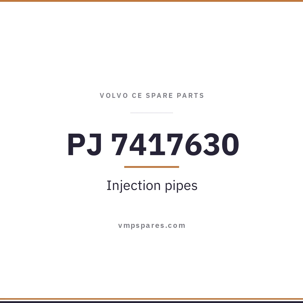 PJ 7417630 – Injection pipes