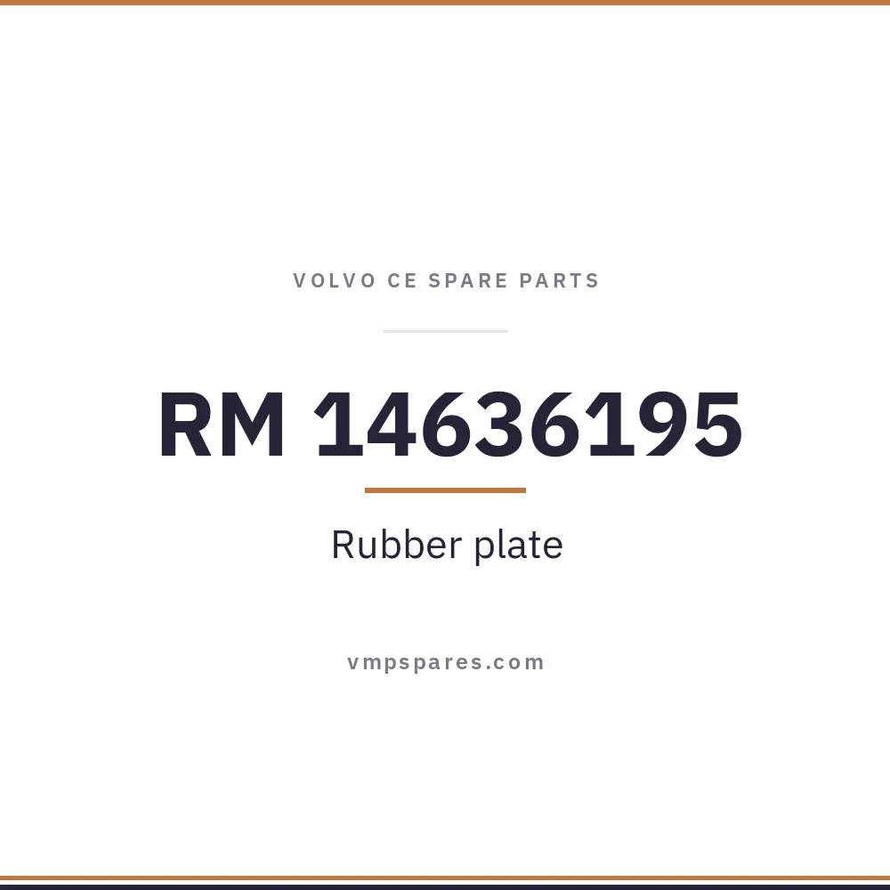 RM 14636195 – Rubber plate