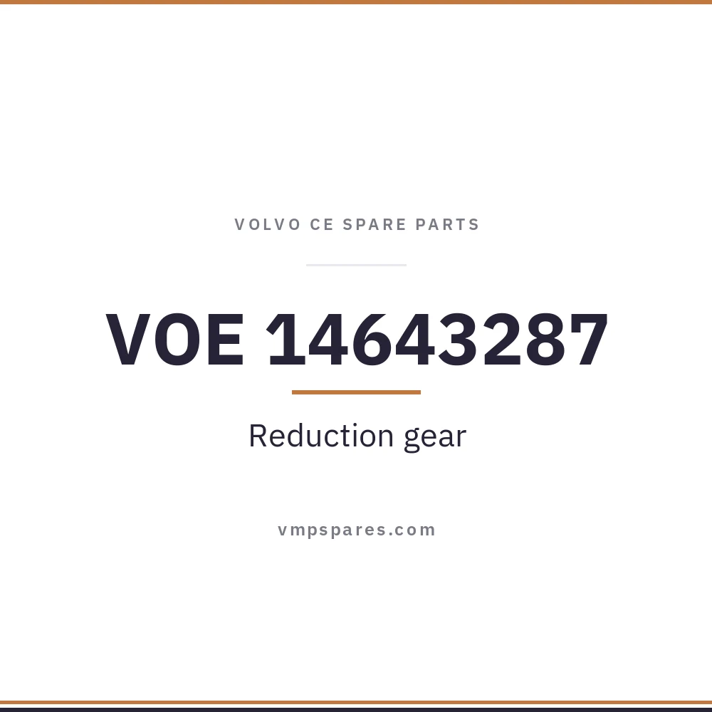VOE 14643287 – Reduction gear