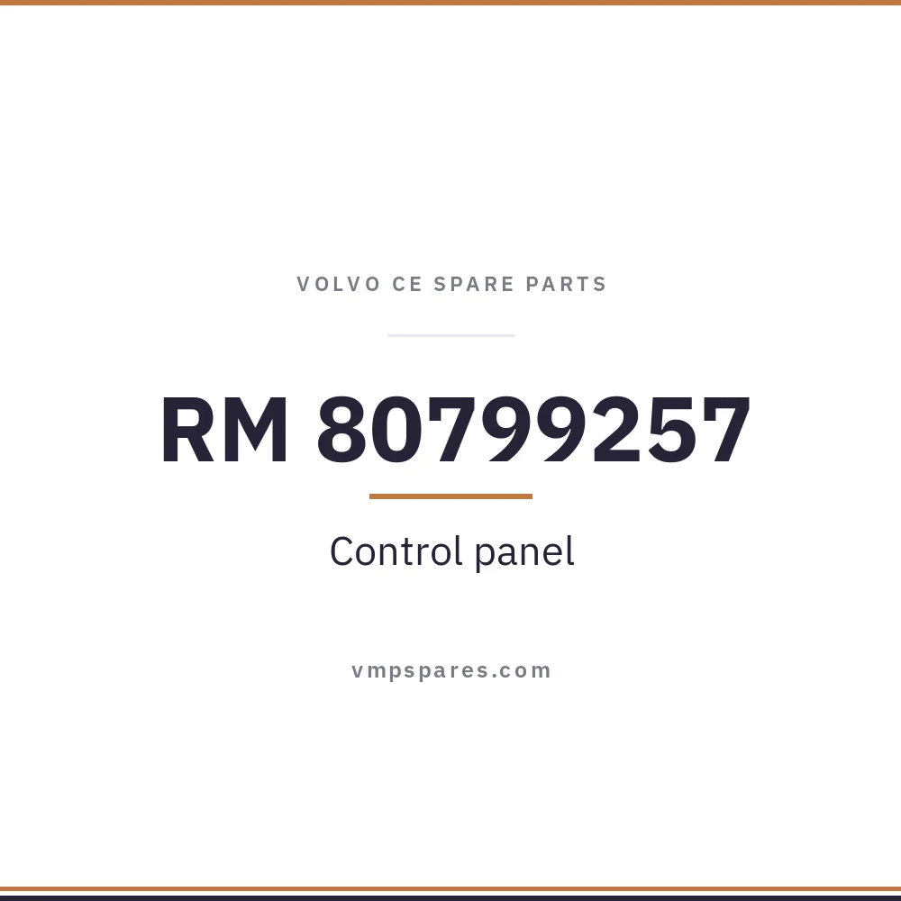 RM 80799257 – Control panel