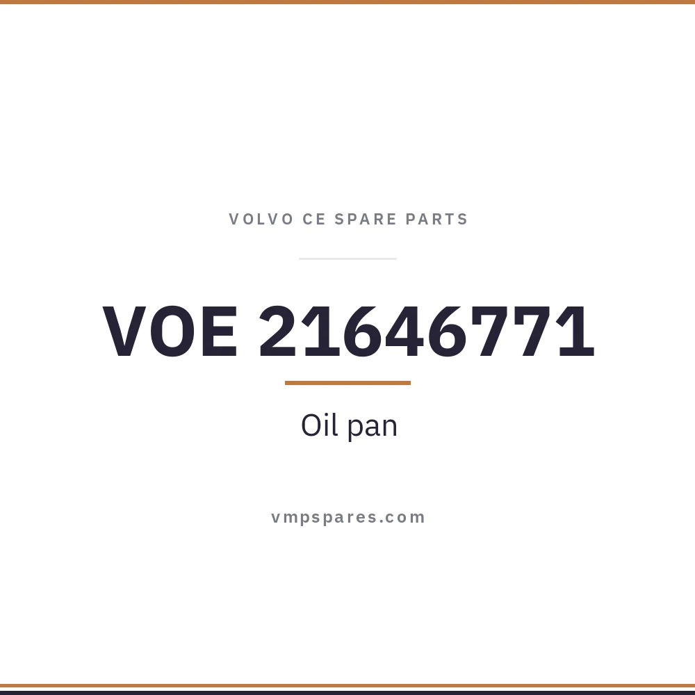VOE 21646771 – Oil pan