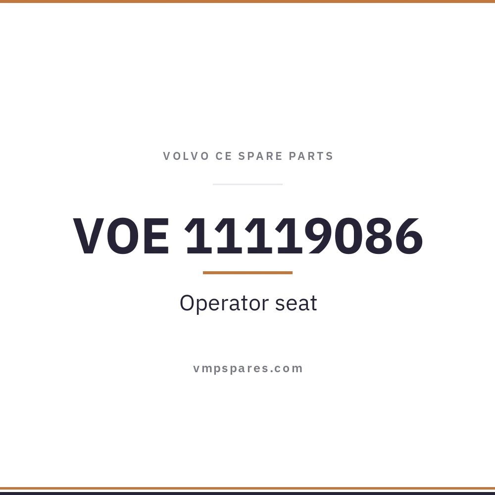 VOE 11119086 – Operator seat