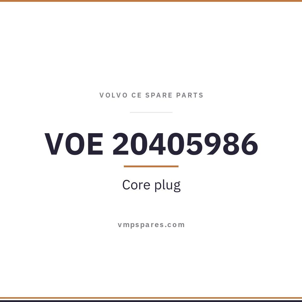 VOE 20405986 – Core plug