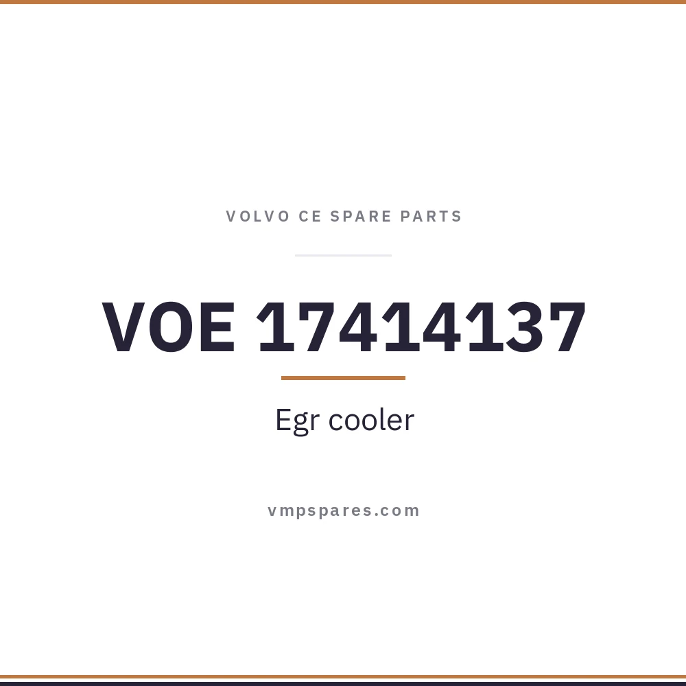 VOE 17414137 – Egr cooler