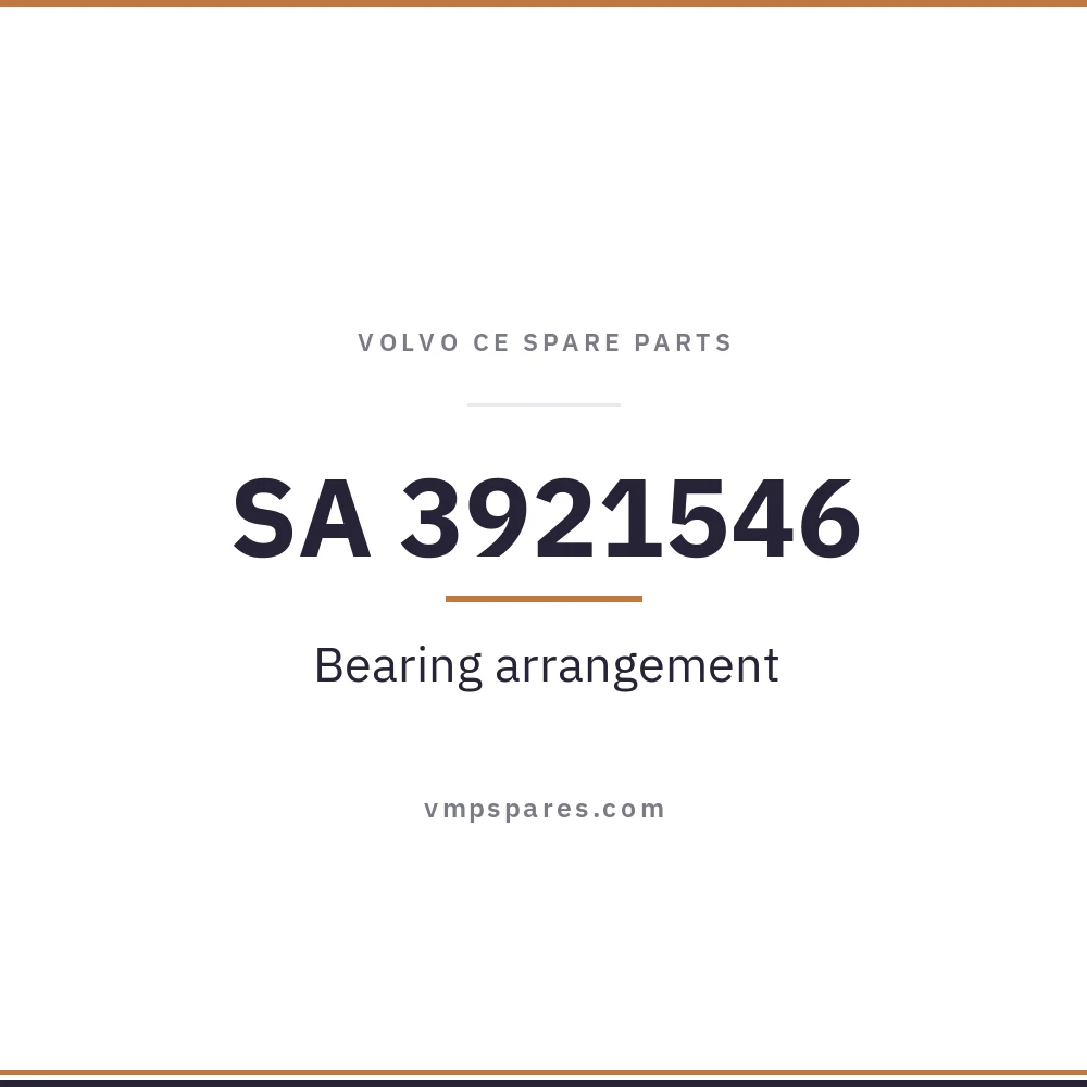 SA 3921546 – Bearing arrangement