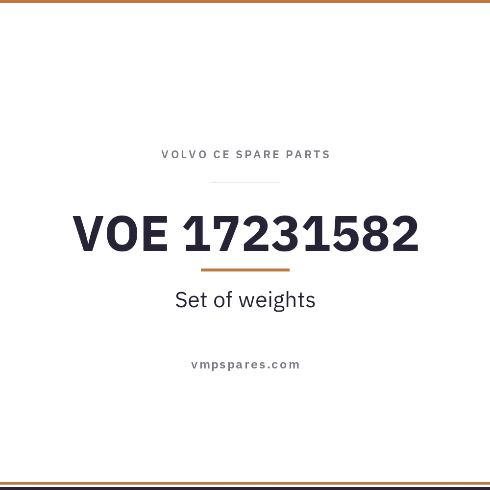 VOE 17231582 – Set of weights