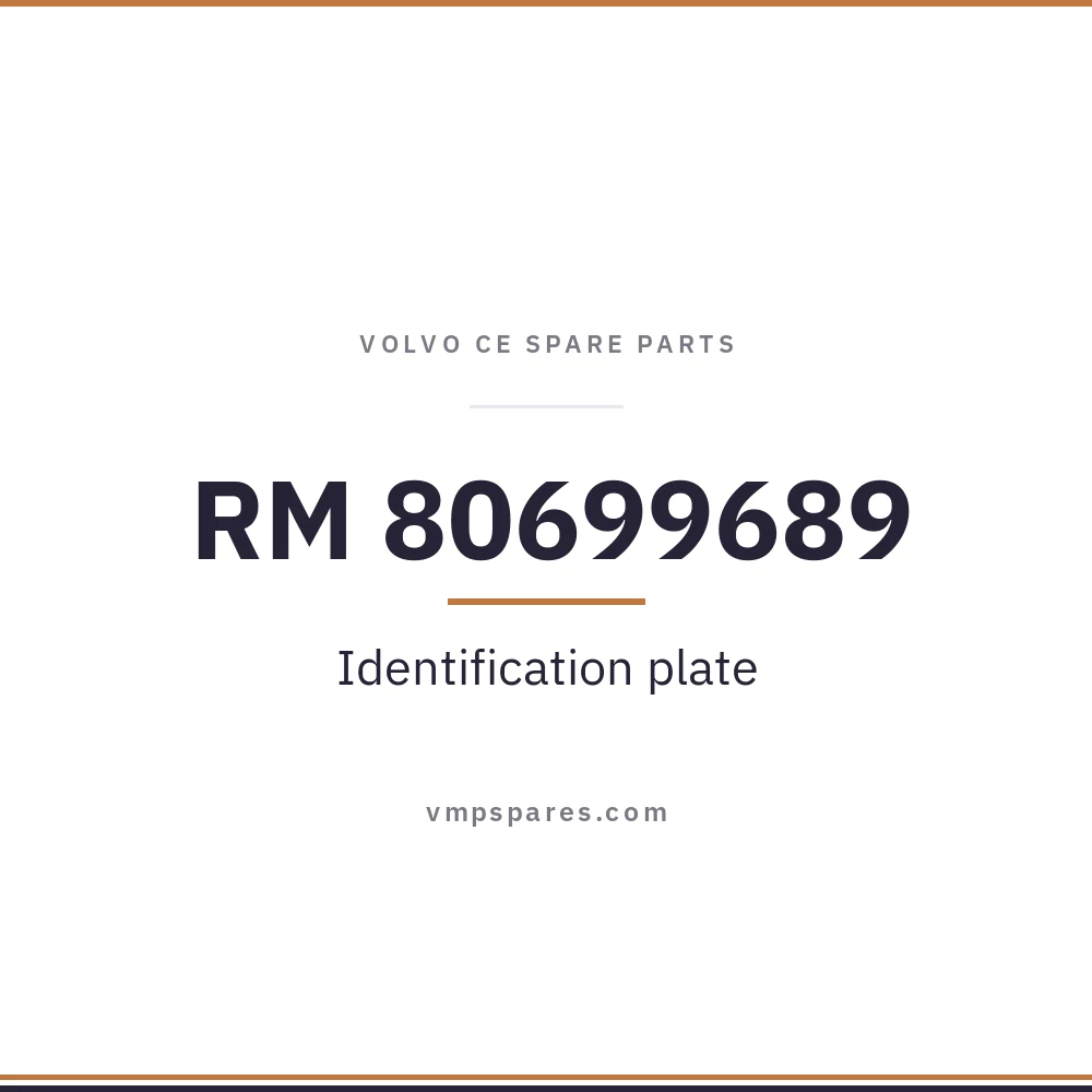 RM 80699689 – Identification plate