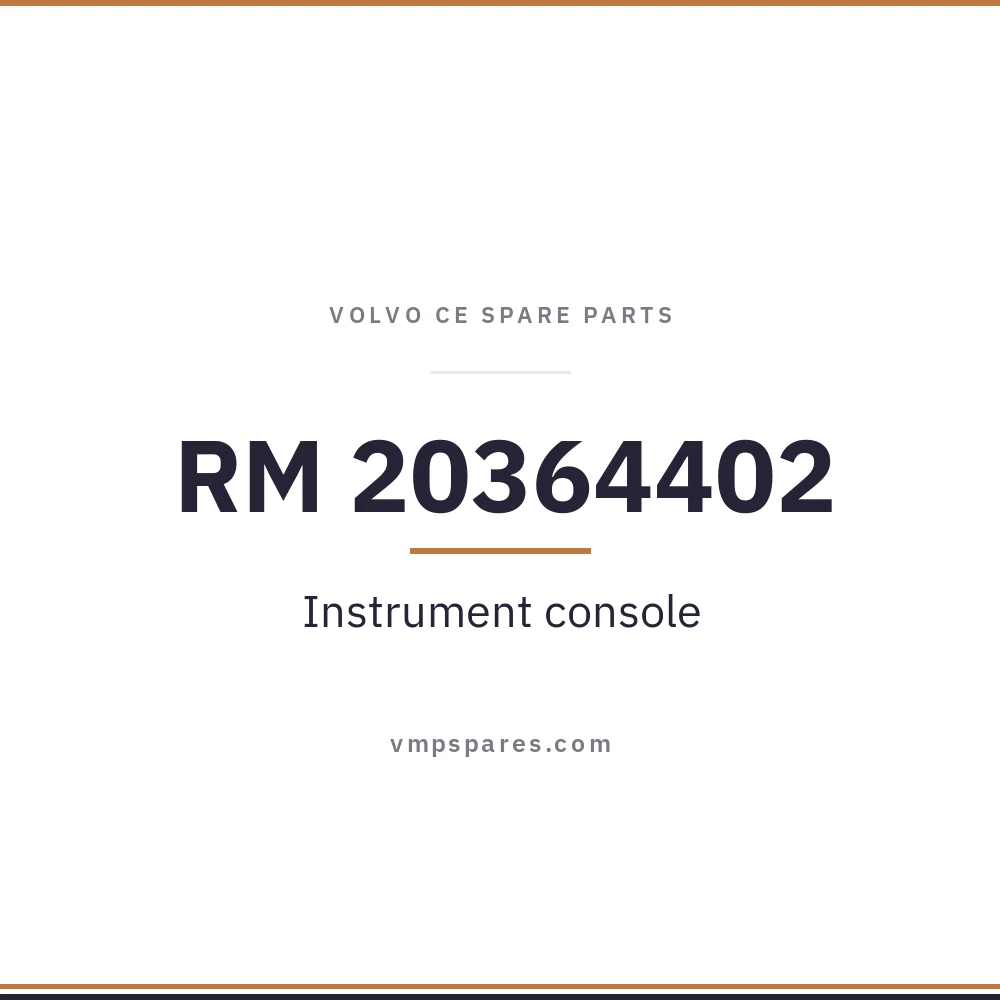 RM 20364402 – Instrument console