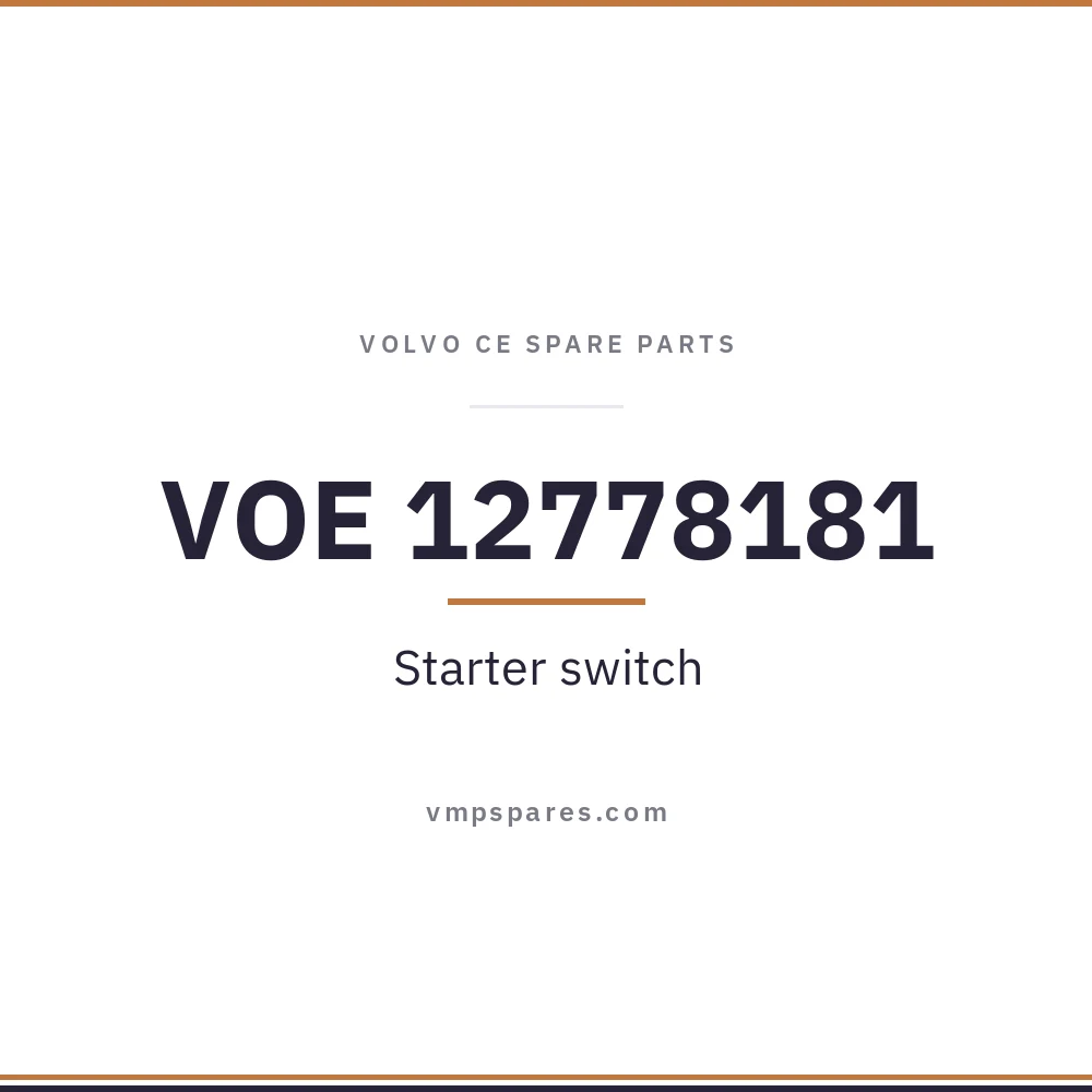 VOE 12778181 – Starter switch