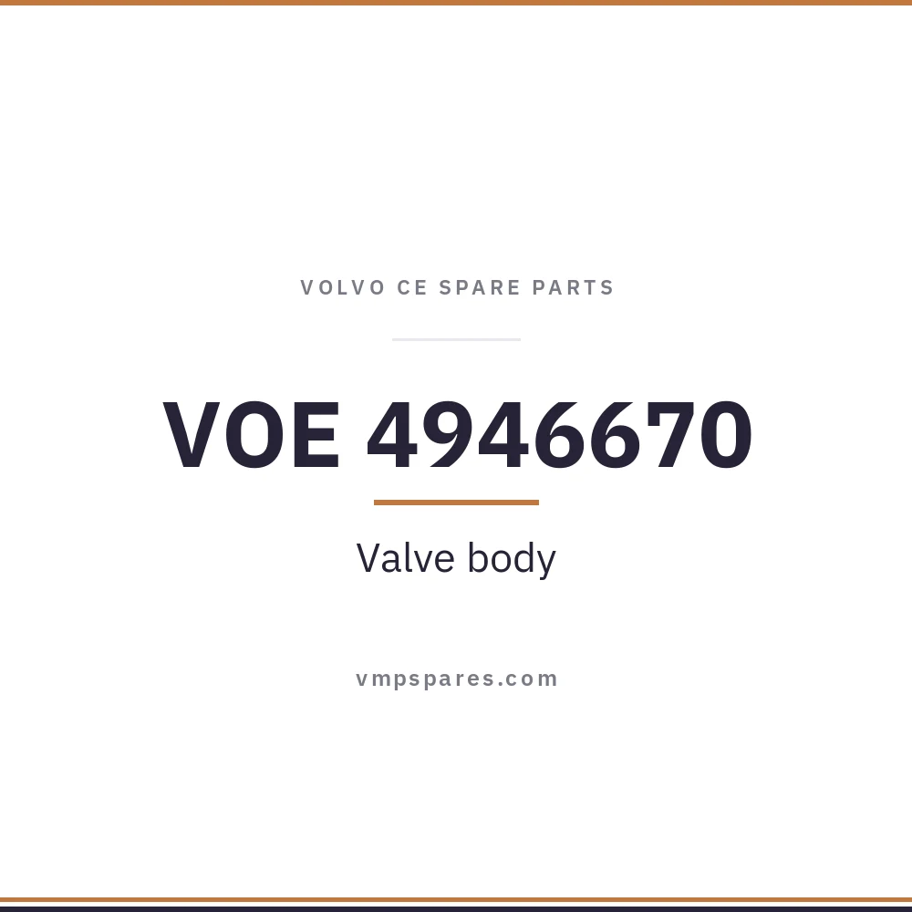 VOE 4946670 – Valve body