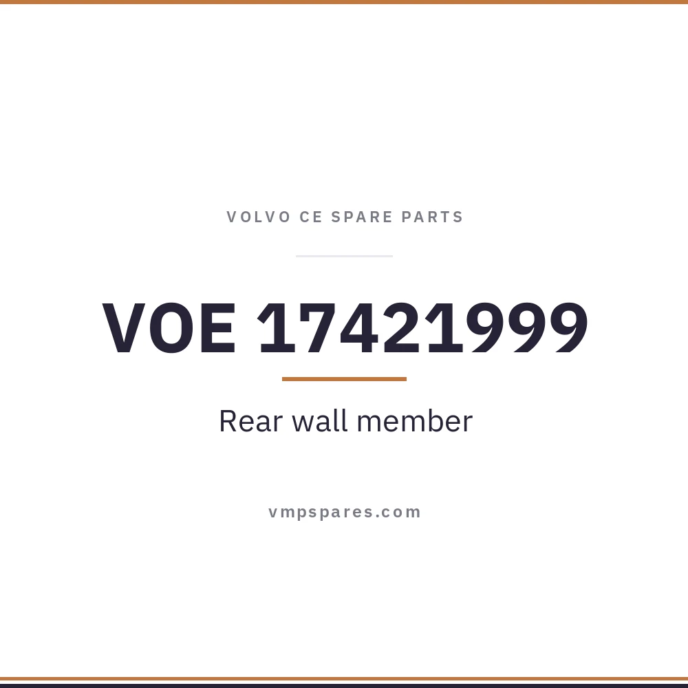 VOE 17421999 – Rear wall member