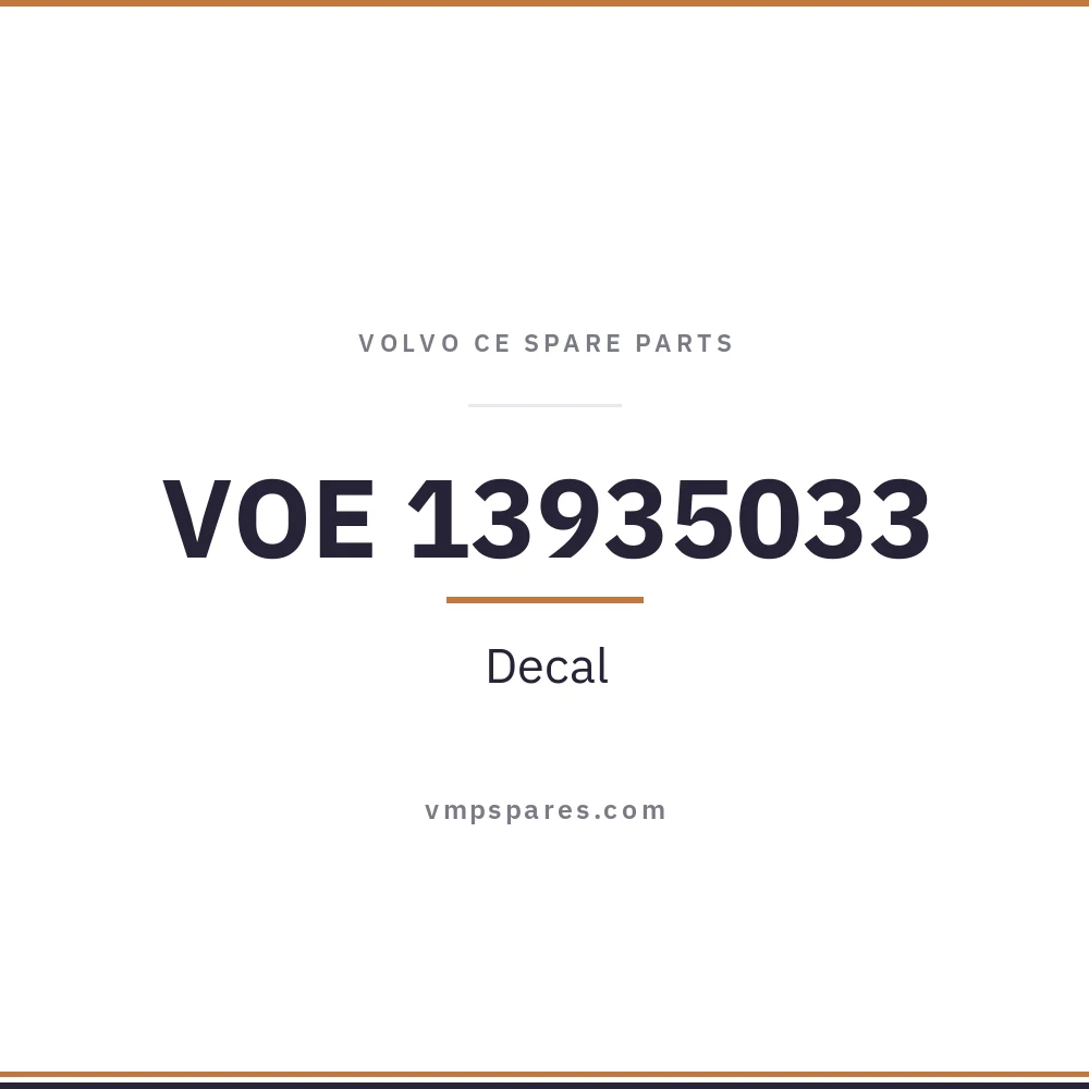 VOE 13935033 – Decal
