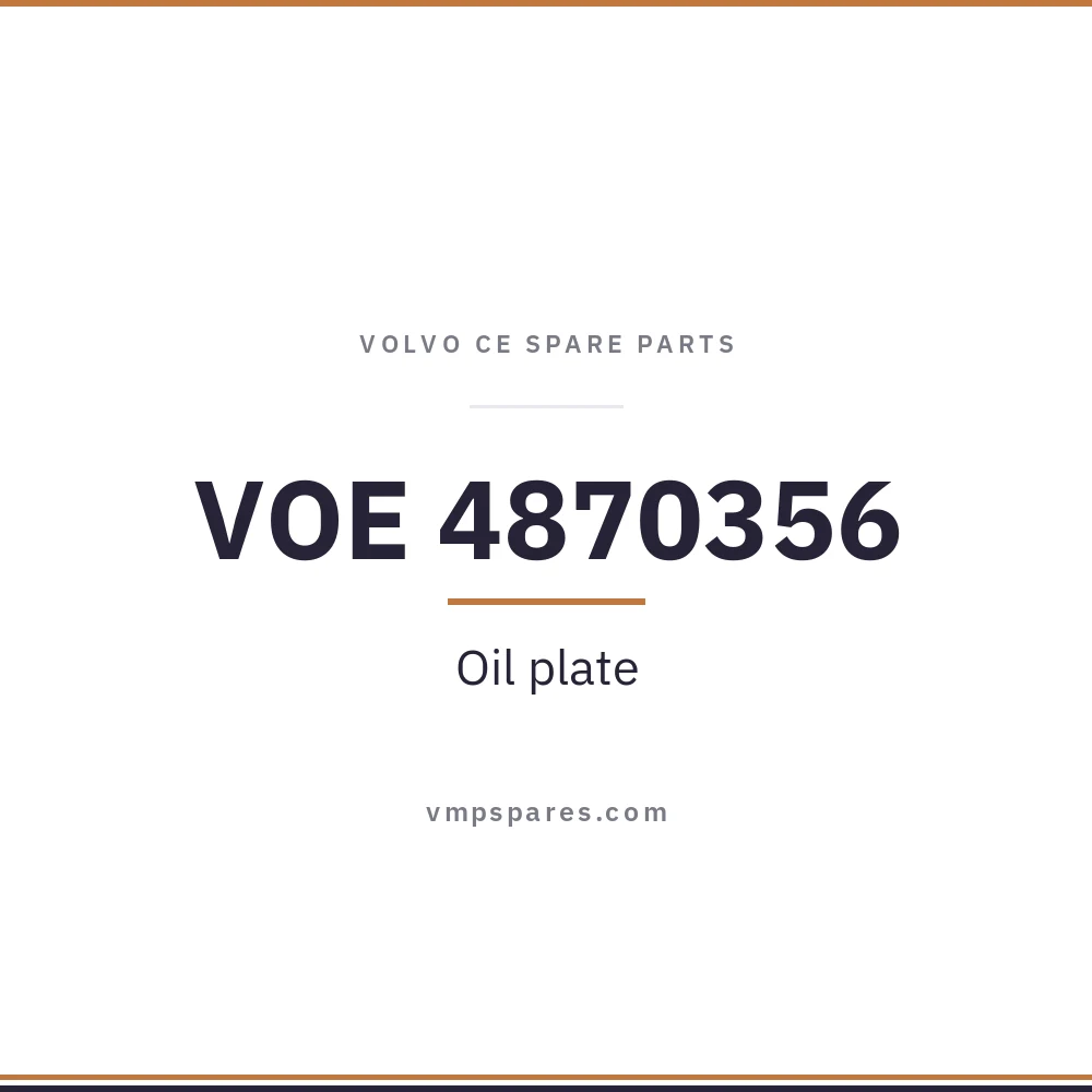 VOE 4870356 – Oil plate