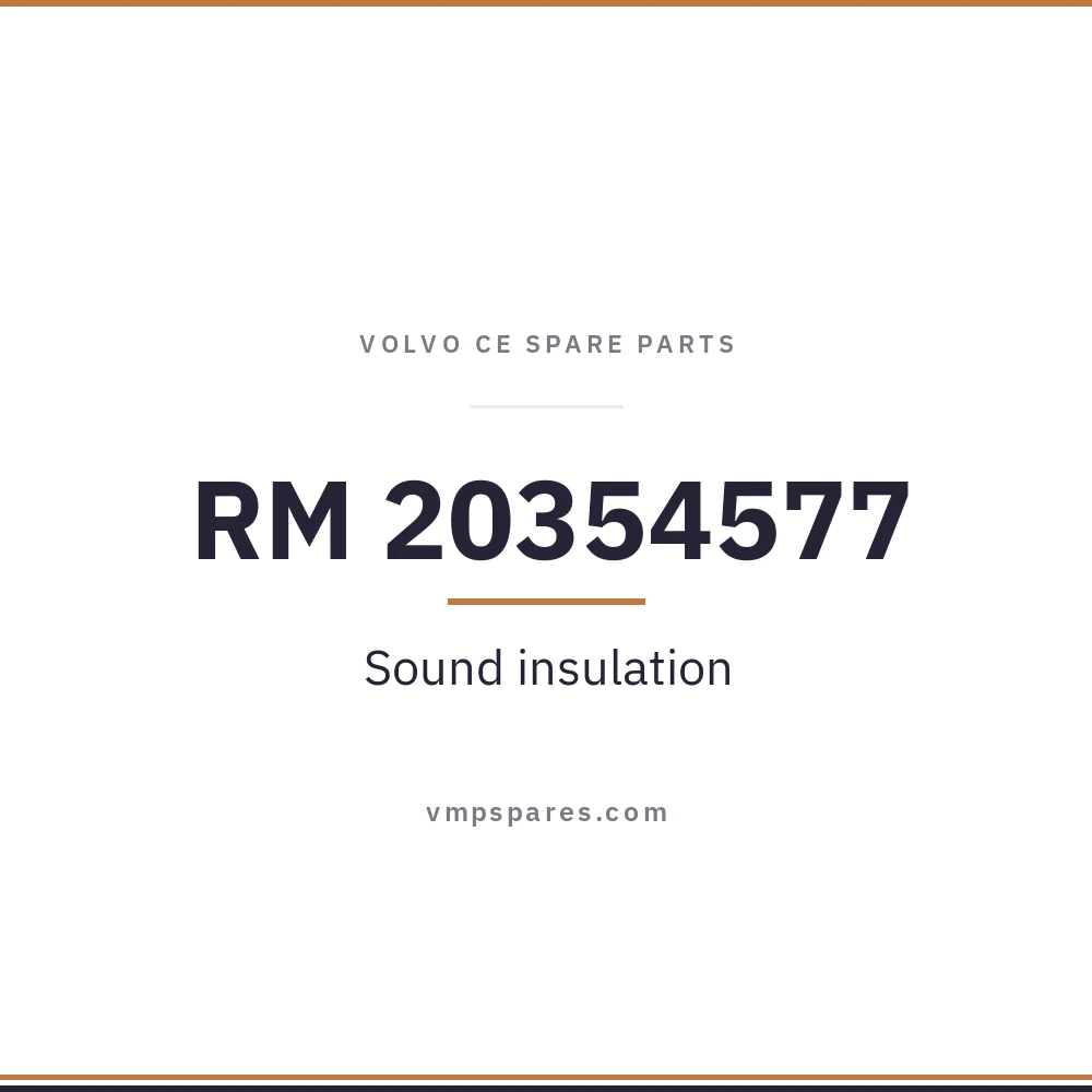 RM 20354577 – Sound insulation