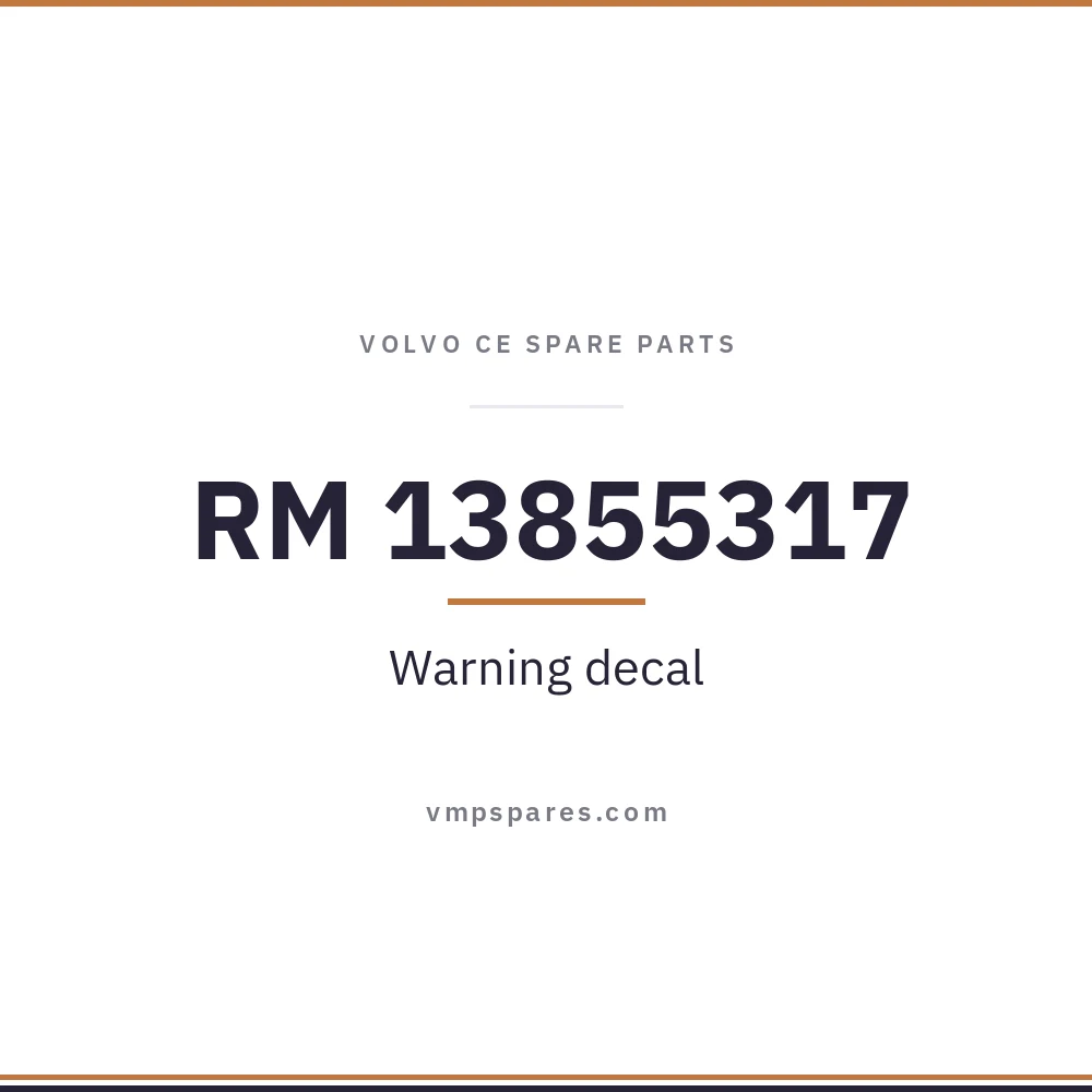 RM 13855317 – Warning decal