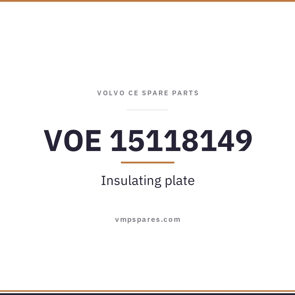 VOE 15118149 – Insulating plate